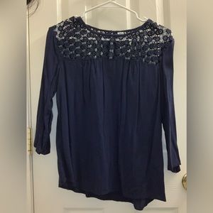 Blue dress blouse gently used with normal wear.